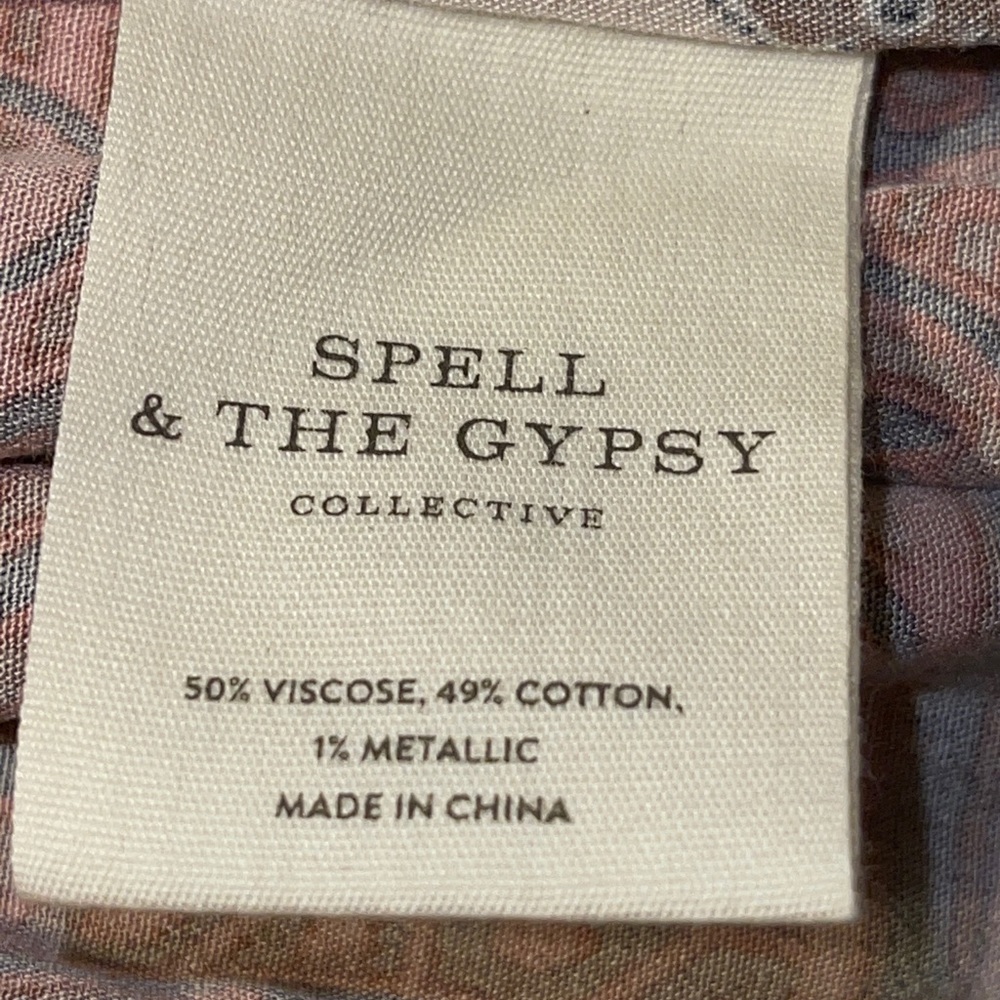SPELL DESIGNS NWT Renew Patchwork Gown M/L Blush - Picture 6 of 10